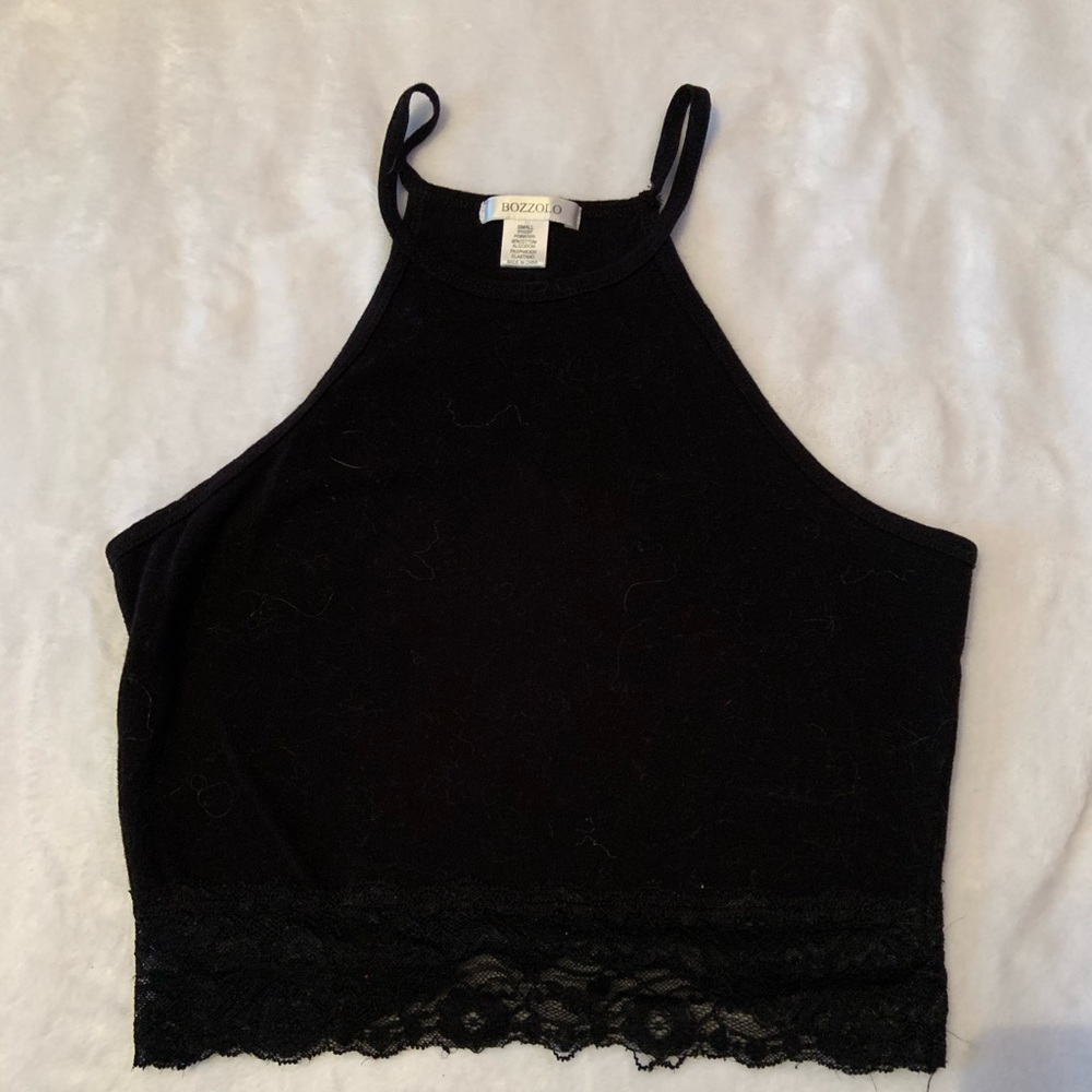 Black halter top